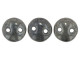 CzechMates Glass 2-Hole Round Flat Lentil Beads 6mm - Hematite