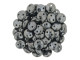 CzechMates Glass 2-Hole Round Flat Lentil Beads 6mm - Hematite