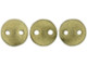 Bring a unique element to your jewelry designs with these CzechMates Lentil beads. These beads feature a puffed disc or lentil shape with two stringing holes. It's a great option for bead weaving, stringing and embroidery. These pressed Czech glass beads are softly rounded, so they won't cut your thread. They are sure to add stability, definition and shape to designs. They feature rich gold color with a subtle and soft metallic sheen. 