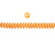 CzechMates Glass 6mm Pacifica Tangerine 2-Hole Lentil Bead Strand