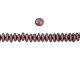 CzechMates Glass 6mm ColorTrends Saturated Metallic Red Pear 2-Hole Lentil Bead (50pc Strand)