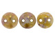 CzechMates Glass 2-Hole Flat Lentil Beads 6mm - Opaque Gold Luster/Smokey Topaz