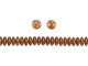 CzechMates Glass 6mm Milky Pink Copper Picasso 2-Hole Lentil Bead Strand
