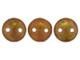 CzechMates Glass 6mm Milky Pink Copper Picasso 2-Hole Lentil Bead Strand