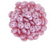 CzechMates Glass 6mm Pearl Coat Flamingo 2-Hole Lentil Bead Strand