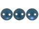CzechMates Glass 6mm Pearl Coat Steel Blue 2-Hole Lentil Bead Strand