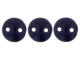 CzechMates Glass 6mm Navy 2-Hole Lentil Bead Strand