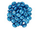 CzechMates Glass 6mm ColorTrends Saturated Metallic Nebulas Blue 2-Hole Lentil Bead (50pc Strand)