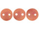 CzechMates Glass 6mm Pacifica Strawberry 2-Hole Lentil Bead Strand