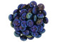 CzechMates Glass 2-Hole Round Flat Lentil Beads 6mm - Blue Iris