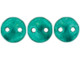 CzechMates Glass 6mm ColorTrends Saturated Metallic Arcadia 2-Hole Lentil Bead Strand