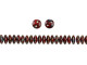 CzechMates Glass 6mm Opaque Red Picasso 2-Hole Lentil Bead Strand