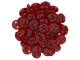 CzechMates Glass 6mm Siam Ruby 2-Hole Lentil Bead Strand