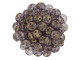 CzechMates Glass 6mm Rosaline Moon Dust 2-Hole Lentil Bead Strand