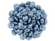 CzechMates Glass 6mm ColorTrends Saturated Metallic Neutral Gray 2-Hole Lentil Bead Strand
