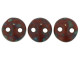Bring a unique element to your jewelry designs with these CzechMates Lentil beads. These beads feature a puffed disc or lentil shape with two stringing holes. It's a great option for bead weaving, stringing and embroidery. These pressed Czech glass beads are softly rounded, so they won't cut your thread. They are sure to add stability, definition and shape to designs. These beads feature dark brown color with a mottled pattern in green and blue. 