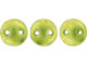 CzechMates Glass 6mm ColorTrends Saturated Metallic Lime Punch 2-Hole Lentil Bead Strand