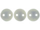 CzechMates Glass 6mm Sueded Gold Ashen Gray 2-Hole Lentil Bead Strand