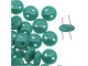 CzechMates Glass 2-Hole Round Flat Lentil Beads 6mm - Gulf Turquoise