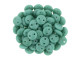 CzechMates Glass 2-Hole Round Flat Lentil Beads 6mm - Gulf Turquoise