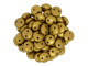 CzechMates Glass 6mm Matte Metallic Goldenrod Two-Hole Lentil Bead Strand
