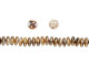 CzechMates Glass 6mm Opaque White/Tortoise Celsian 2-Hole Lentil Bead Strand