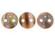 CzechMates Glass 6mm Opaque White/Tortoise Celsian 2-Hole Lentil Bead Strand