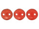 CzechMates Glass 6mm Halo Cardinal 2-Hole Lentil Bead Strand