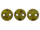 CzechMates Glass 6mm Opaque Olive Picasso 2-Hole Lentil Bead Strand