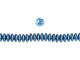 CzechMates Glass 6mm ColorTrends Saturated Metallic Little Boy Blue 2-Hole Lentil Bead Strand