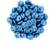 CzechMates Glass 6mm ColorTrends Saturated Metallic Little Boy Blue 2-Hole Lentil Bead Strand