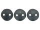 CzechMates Glass 6mm Matte Hematite 2-Hole Lentil Bead Strand