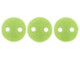 CzechMates Glass 2-Hole Round Flat Lentil Beads 6mm - Honeydew
