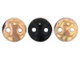 CzechMates Glass 6mm Apollo Jet 2-Hole Lentil Bead Strand