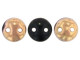 CzechMates Glass 6mm Apollo Jet 2-Hole Lentil Bead Strand