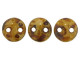 CzechMates Glass 6mm Opaque Lt Beige Picasso 2-Hole Lentil Bead Strand