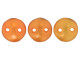 CzechMates Glass 6mm Halo Sandalwood 2-Hole Lentil Bead Strand