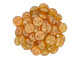 CzechMates Glass 6mm Halo Sandalwood 2-Hole Lentil Bead Strand