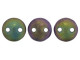 Bring a unique element to your jewelry designs with these CzechMates Lentil beads. These beads feature a puffed disc or lentil shape with two stringing holes. It's a great option for bead weaving, stringing and embroidery. These pressed Czech glass beads are softly rounded, so they won't cut your thread. They are sure to add stability, definition and shape to designs. They feature iridescent green, blue and purple tones with a soft sheen. 