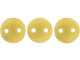 CzechMates Glass 6mm Sueded Gold Opaque Lt Beige 2-Hole Lentil Bead Strand