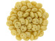 CzechMates Glass 6mm Sueded Gold Opaque Lt Beige 2-Hole Lentil Bead Strand