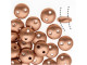 CzechMates Glass 2-Hole Round Flat Lentil Beads 6mm - Matte Metallic Copper