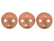 Bring a unique element to your jewelry designs with these CzechMates Lentil beads. These beads feature a puffed disc or lentil shape with two stringing holes. It's a great option for bead weaving, stringing and embroidery. These pressed Czech glass beads are softly rounded, so they won't cut your thread. They are sure to add stability, definition and shape to designs. They feature coppery color with a soft metallic sheen. 