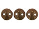 CzechMates Glass 2-Hole Round Flat Lentil Beads 6mm - Dark Bronze