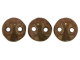 CzechMates Glass 2-Hole Round Flat Lentil Beads 6mm - Dark Bronze