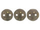 CzechMates Glass 6mm Ashen Gray Moon Dust 2-Hole Lentil Bead Strand