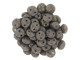 CzechMates Glass 6mm Ashen Gray Moon Dust 2-Hole Lentil Bead Strand