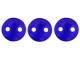 CzechMates Glass 6mm Cobalt 2-Hole Lentil Bead Strand