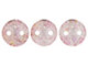 CzechMates Glass 6mm Luster Transparent Topaz/Pink 2-Hole Lentil Bead Strand