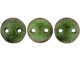CzechMates Glass 6mm Polychrome Olive Mauve 2-Hole Lentil Bead Strand